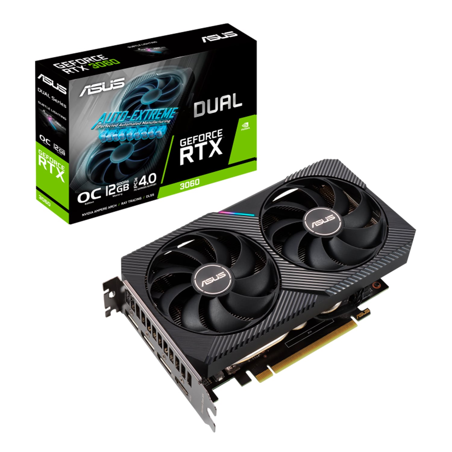 Tarjeta De Video Asus Geforce Rtx 3060 Dual Oc V2 12gb Lhr Dual