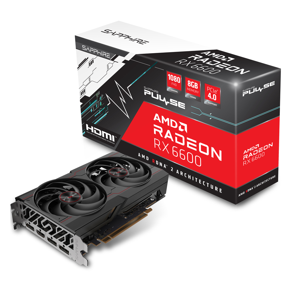 Foto 2 pulgar | Tarjeta de Video Sapphire Pulse Radeon Rx 6600 8gb Gddr6 11310-01-20g color Negro