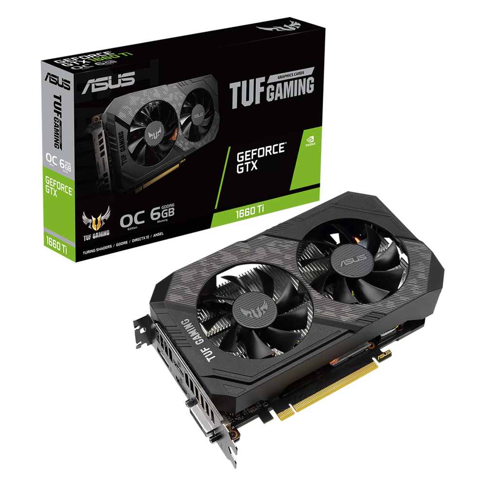 Foto 2 pulgar | Tarjeta de Video Asus Tuf Gaming Geforce Gtx 1660 Ti Evo Oc Edition 6gb Gddr6 color Negro