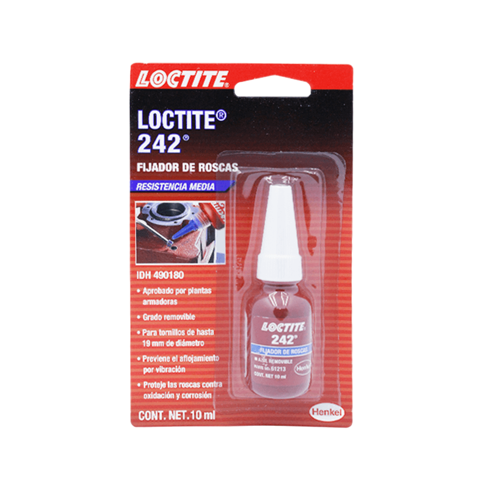 Fijador De Roscas 242 Resistencia Media Loctite 24221 10 Ml