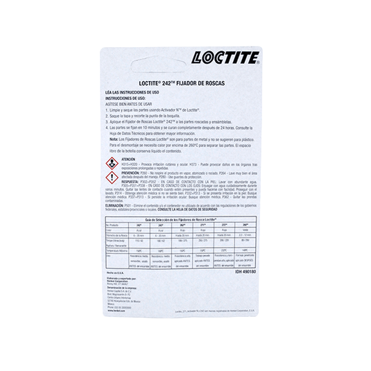 Foto 2 | Fijador De Roscas 242 Resistencia Media Loctite 24221 10 Ml