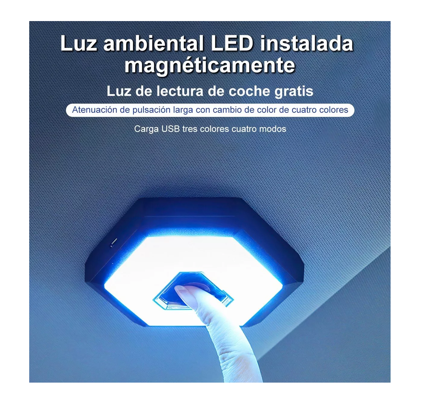 Foto 4 pulgar | Lámpara Inalámbrica para Auto y Hogar con 4 Modos de Luz