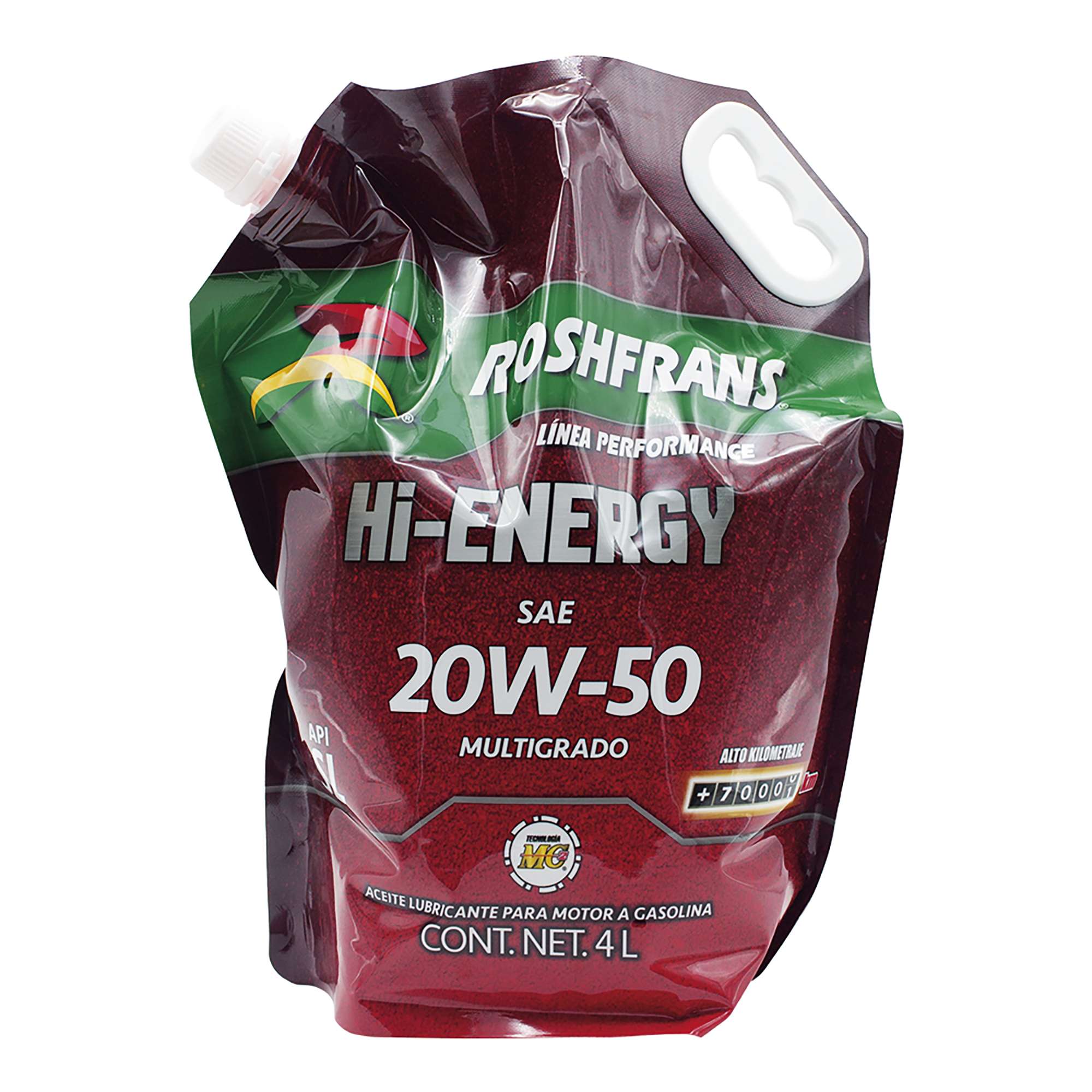 Aceite Motor Multigrado Roshfrans Hi-energy Alto 20w-50 4 L