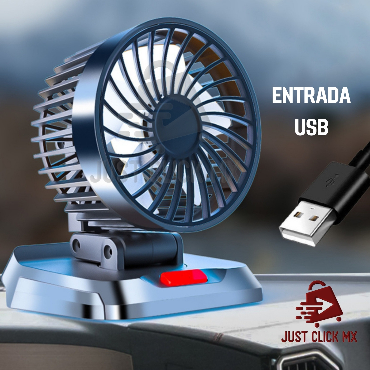 Foto 6 pulgar | Ventilador para Coche JustClick MX Usb 3 Velocidades