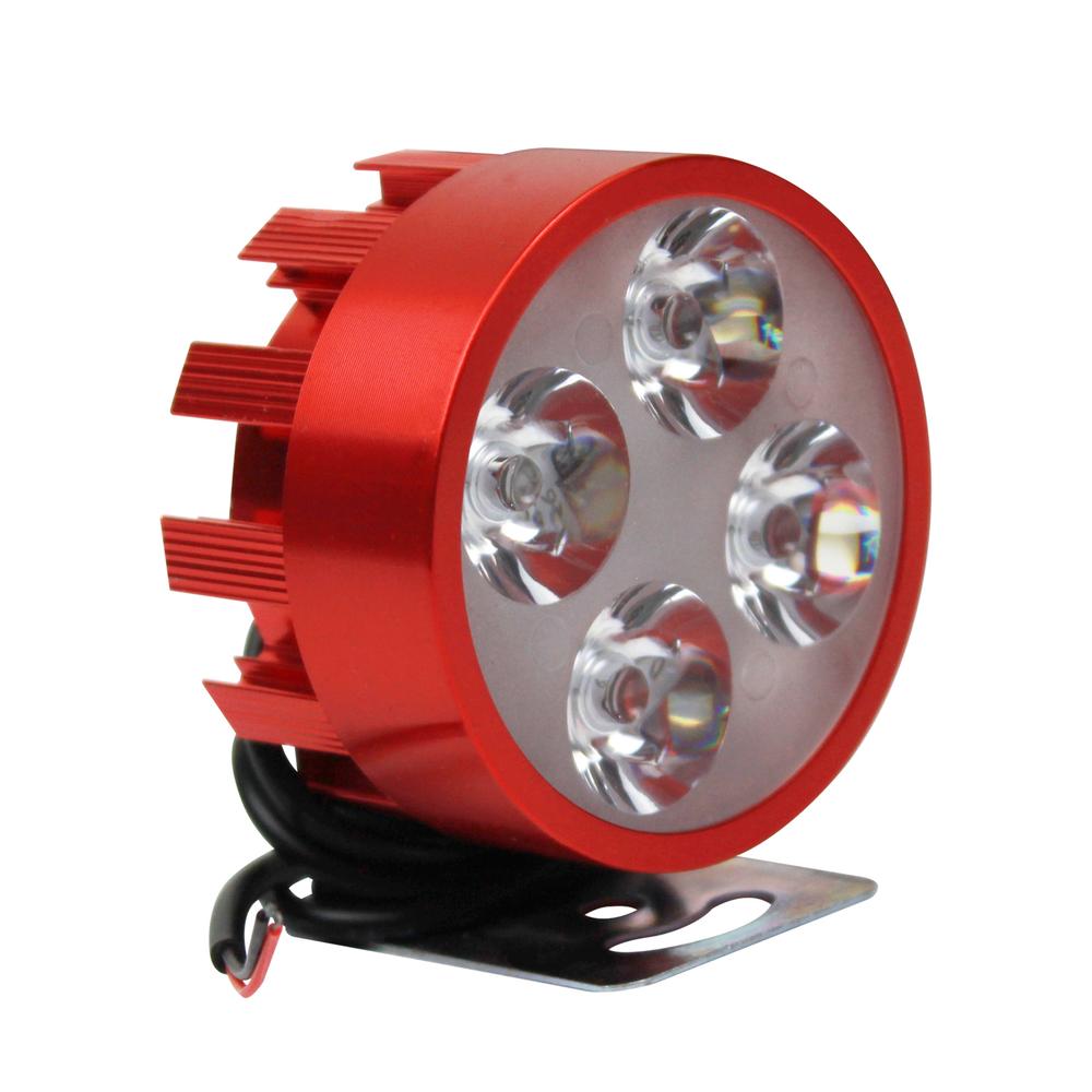 Foto 1 | Faro Auxiliar Roda 4 Leds con Estrobo Rojo 12v 4w