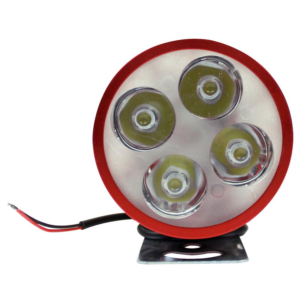 Foto 2 | Faro Auxiliar Roda 4 Leds con Estrobo Rojo 12v 4w