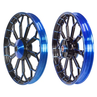 Foto 1 | Par de Rines Kinlley Azules Aspas Aluminio Delantero Trasero Moto Ft125 Ft150