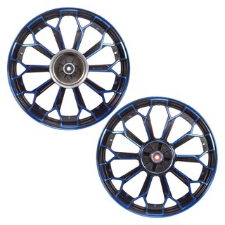 Foto 3 | Par de Rines Kinlley Azules Aspas Aluminio Delantero Trasero Moto Ft125 Ft150
