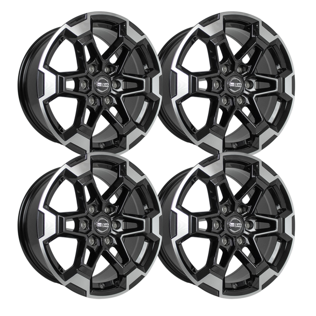 4 Rines 17 6x114.3 Black Face Nissan Np300 Estacas, Frontier