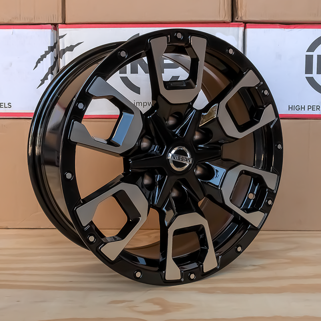 4 Rines 17 6x139.7 Black Machine Face Toyota Land Cruiser Sequoia