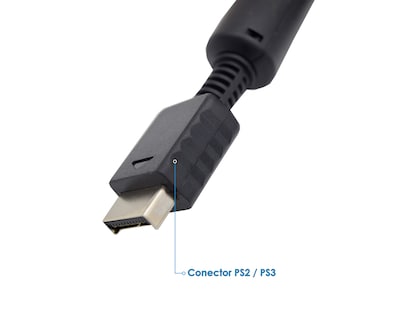 Foto 2 | Cable Audio y Video Av Componente Hd para Ps3/Ps2 Virtual Zone color Negro