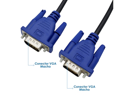 Foto 3 | Cable Vga - Vga Virtual Zone 1.5m Virtual Zone color Negro para Pc Laptop Monitor o Proyector