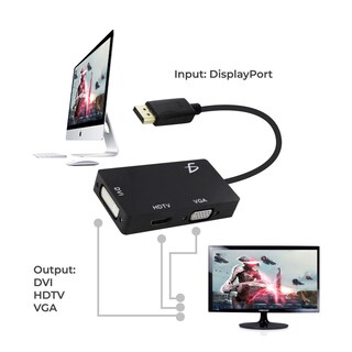 Foto 2 | Convertidor Adaptador de Display Port a Vga Hdmi Dvi Wi127 Elegate Negro