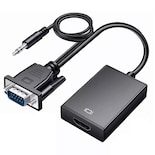 Cable Eo Safe Imports ESI-4478 color Negro Convertidor Video VGA a HDMI más Audio Full HD 1080p