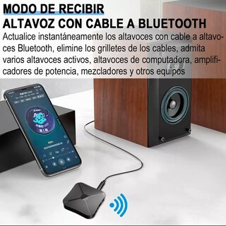 Foto 2 | Bluetooth Transmisor Receptor Audio Bluetooth Eo Safe Imports Esi-4280 color Negro