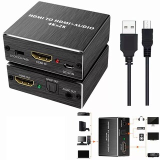 Foto 2 | Hdmi Extractor De Audio Divisor Óptico Spdif Coaxial Eo Safe Imports Esi-5045 Negro