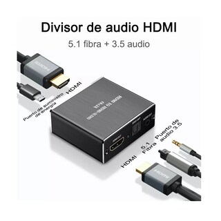 Foto 4 | Hdmi Extractor De Audio Divisor Óptico Spdif Coaxial Eo Safe Imports Esi-5040 Negro