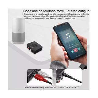 Foto 3 | Transmisor y Receptor Bluetooth 2 en 1 Rca/aux Eo Safe Imports Esi-10684 Negro