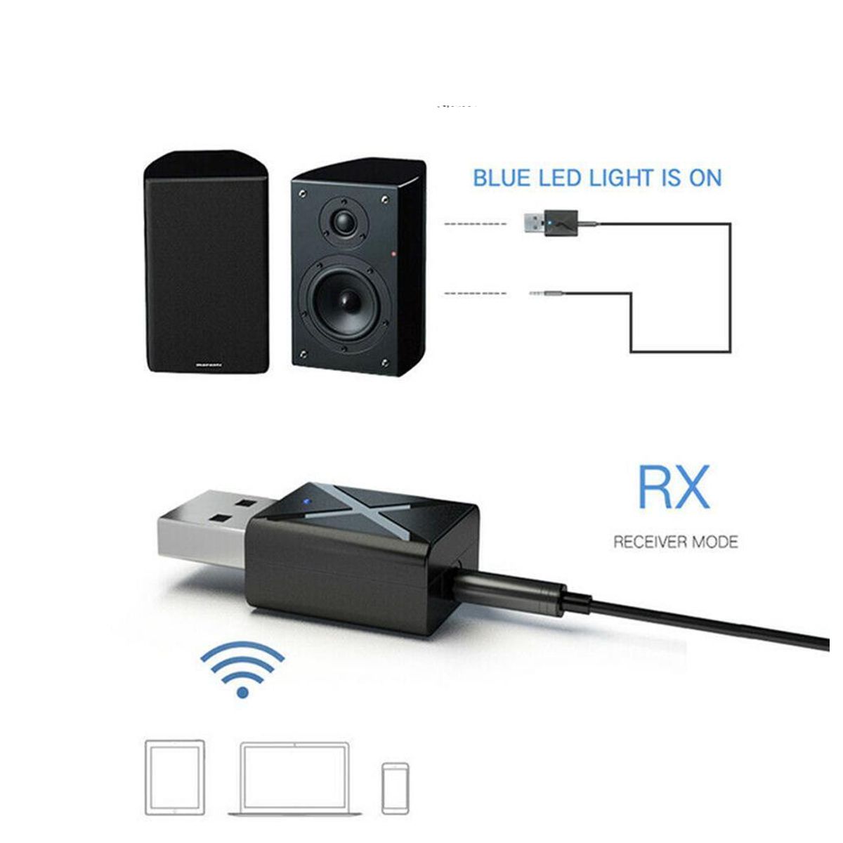 Foto 7 | Receptor Y Transmisor De Audio Bluetooth 5.0 Auto O Casa Elegate Negro