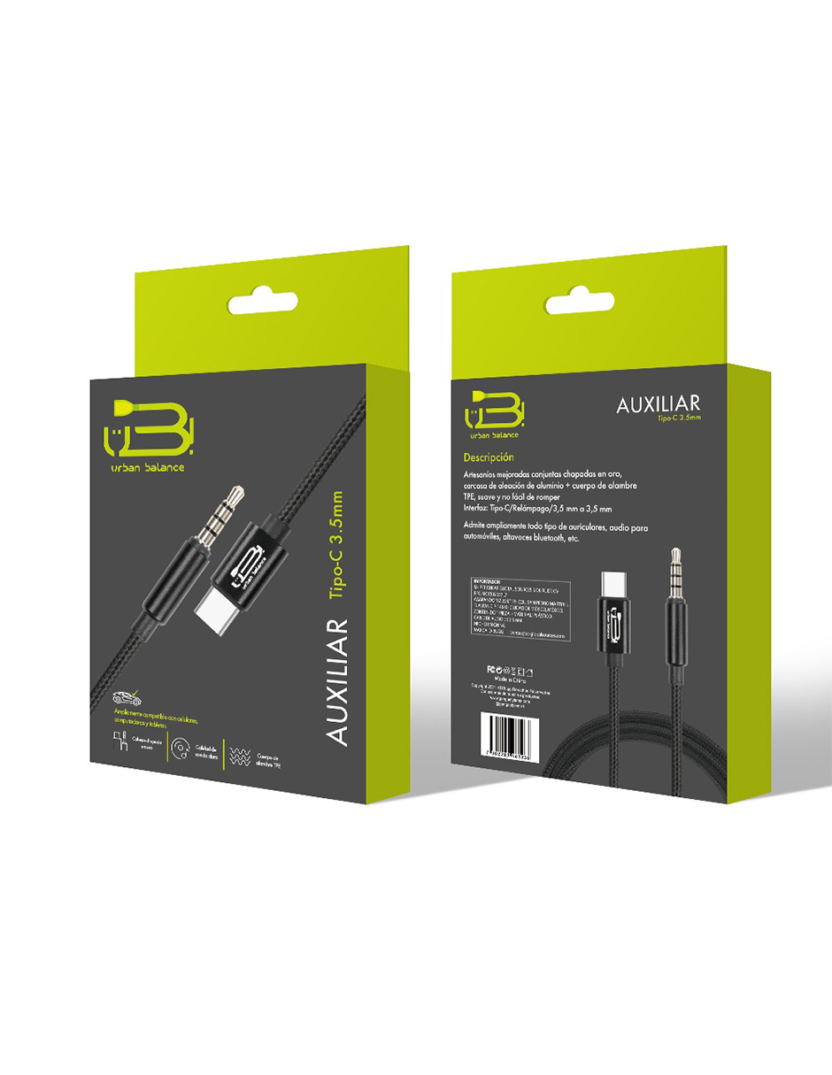 Foto 5 | Cable Auxiliar 3.5mm a Tipo C Urban Balance