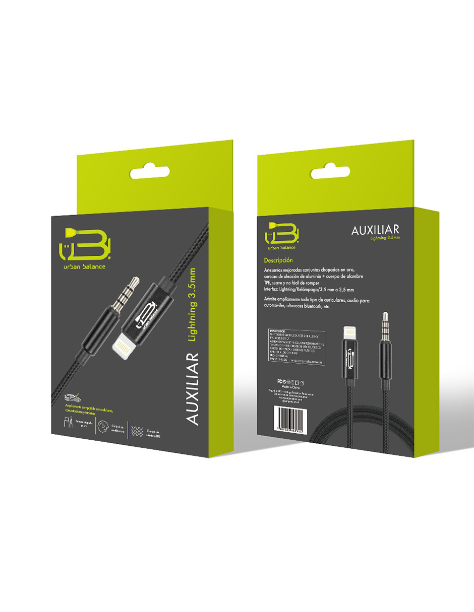 Foto 6 pulgar | Cable Auxiliar 3.5mm a Lighting Urban Balance
