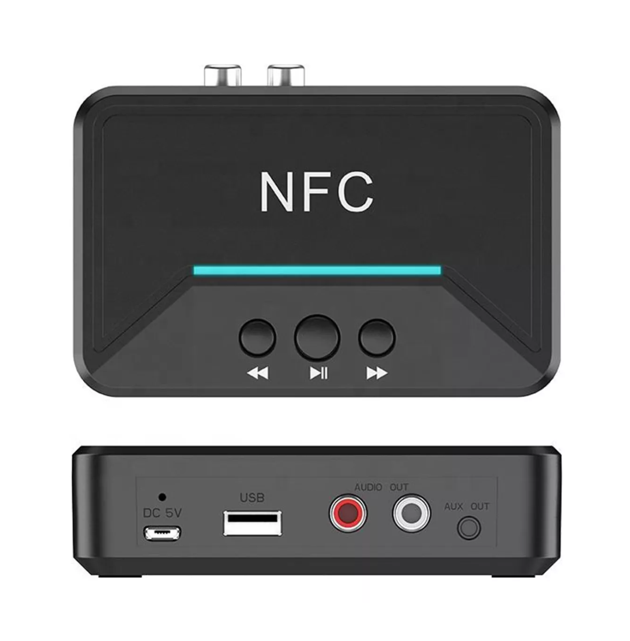 Foto 2 pulgar | Nfc Bluetooth5.0 Transmisor y Receptor Audio Estéreo Adaptador Negro