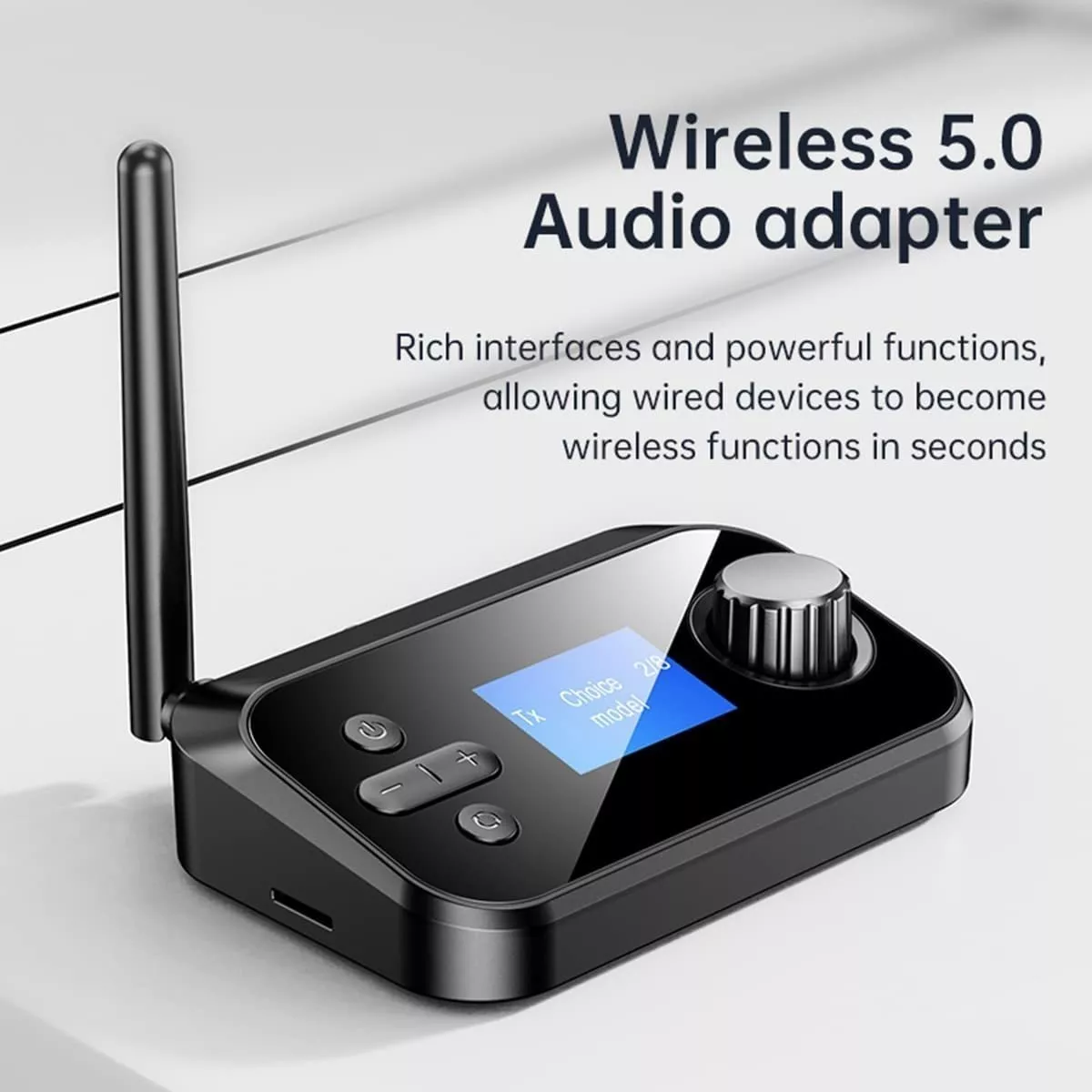 Foto 4 pulgar | Transmisor De Audio Bluetooth Receptor Adaptador Audio 6en1 Eo Safe Imports Esi-13601 Negro