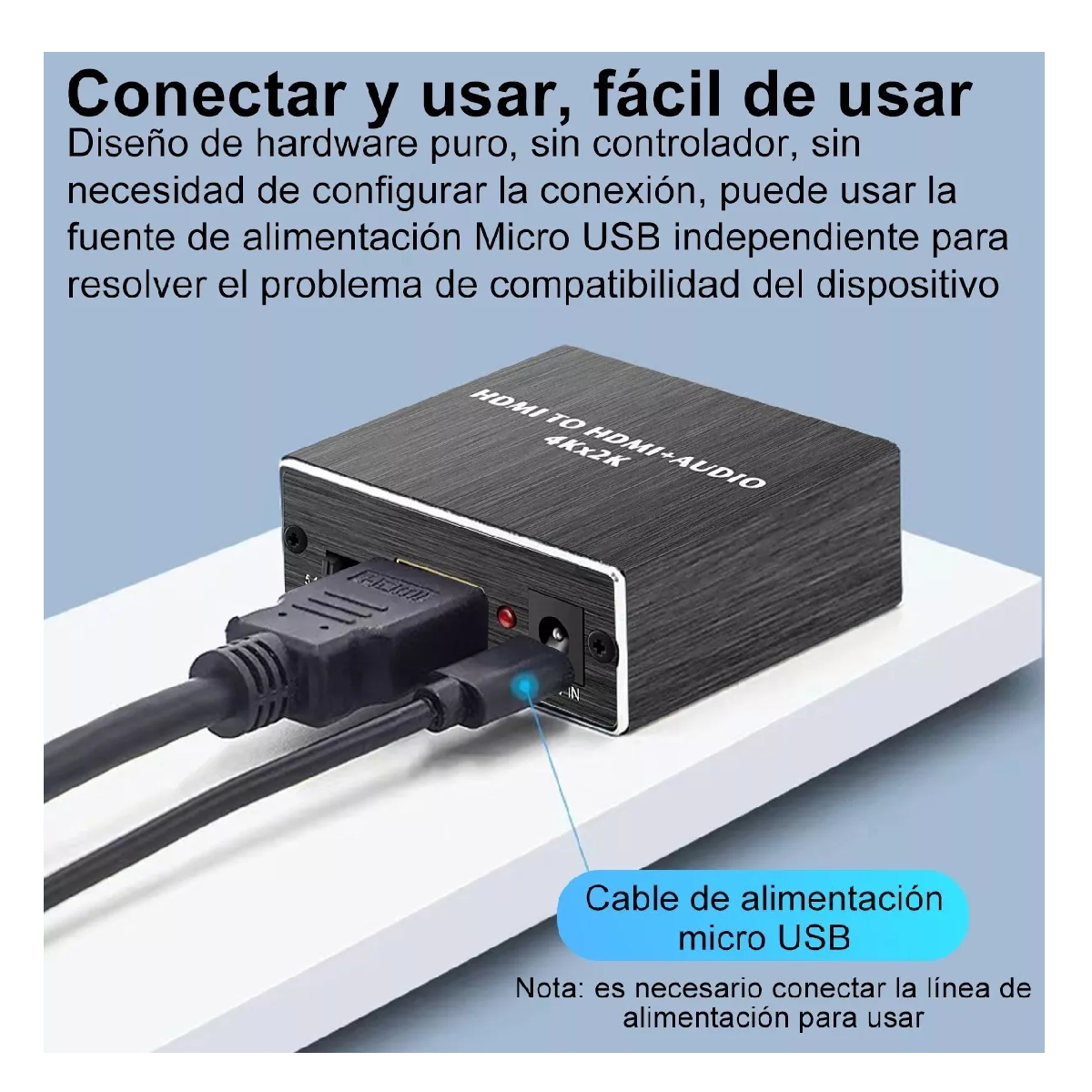 Foto 4 | Extractor de Audio Divisor HDMI Óptico Spdif Coaxial 3.5 mm