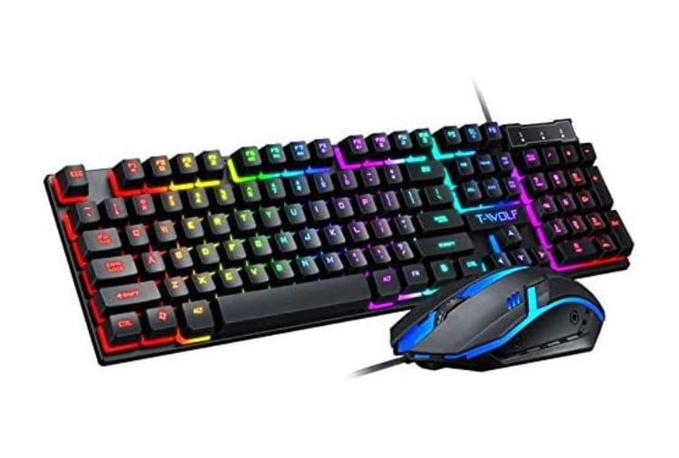 T-wolf Gaming Combo Tf200 Teclado + Mouse Retroiluminado $359