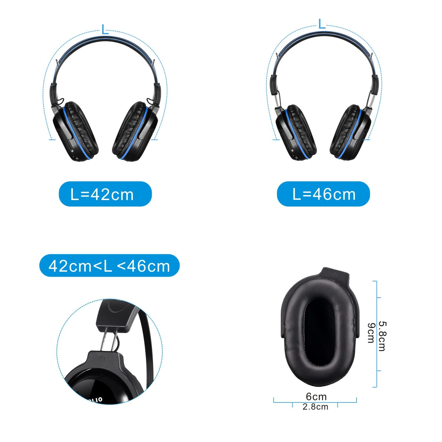 Foto 4 pulgar | Auriculares Infrarrojos Inalámbricos Simolio Para Dvd/tv De Coche Uconnect Ves - Venta Internacional.