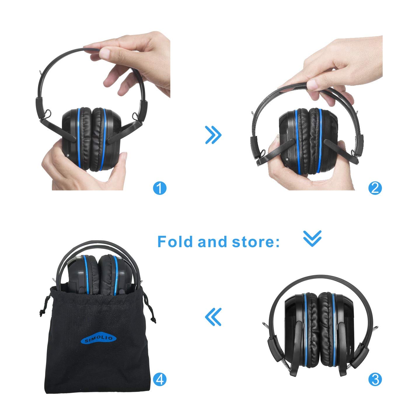 Foto 7 | Auriculares Infrarrojos Inalámbricos Simolio Para Dvd/tv De Coche Uconnect Ves - Venta Internacional.