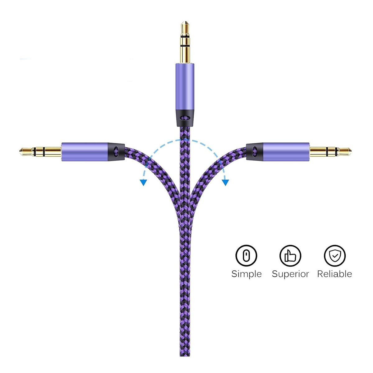 Foto 4 pulgar | Cable De Audio Auxiliar Plug 3.5mm A 3.5mm