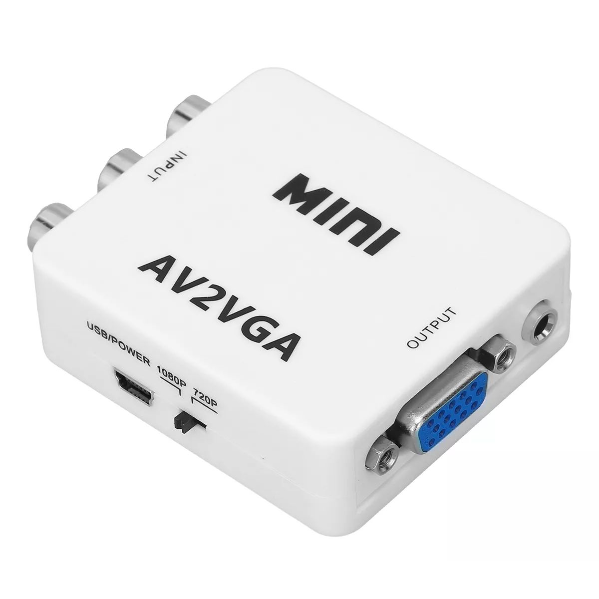 Adaptador Convertidor de Audio y Video Rca a Vga