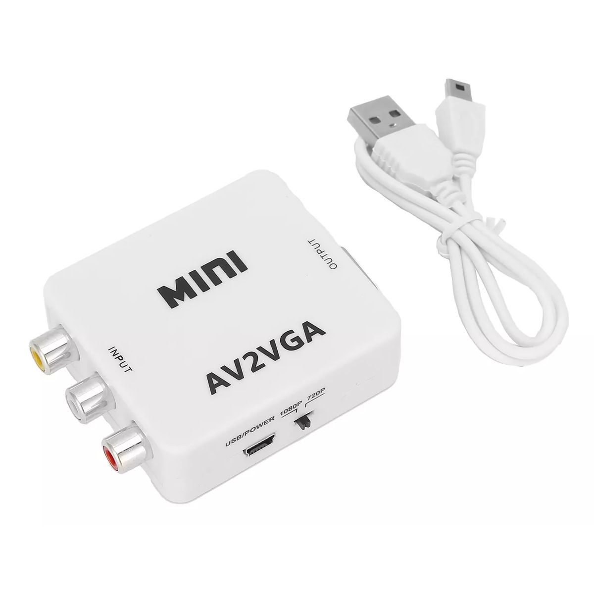 Foto 4 pulgar | Adaptador Convertidor de Audio y Video Rca a Vga