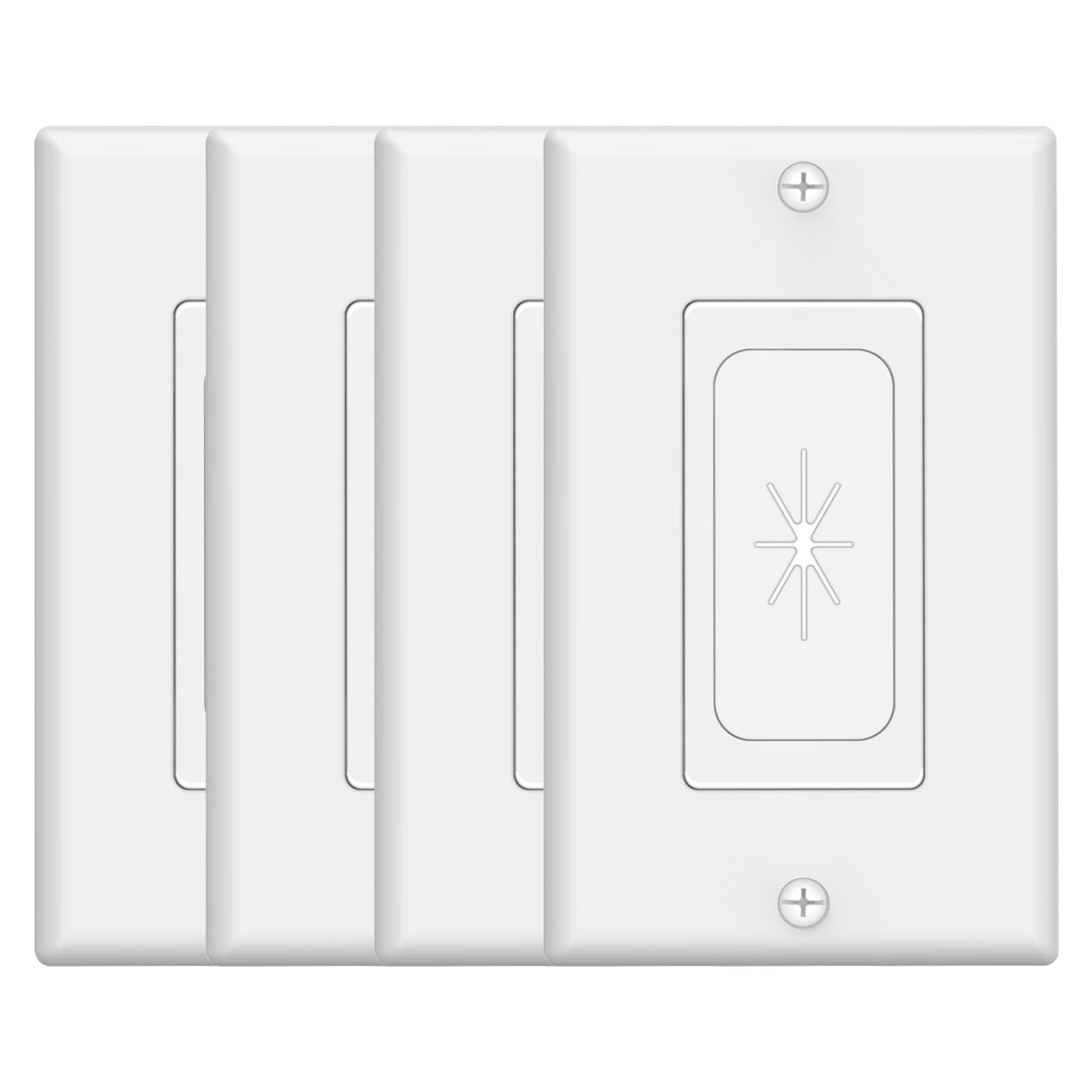 Foto 2 pulgar | Placa De Pared Con Cable Vcelink De Una Sola Banda Para Decoración, Color Blanco, Paquete De 4 - Venta Internacional.