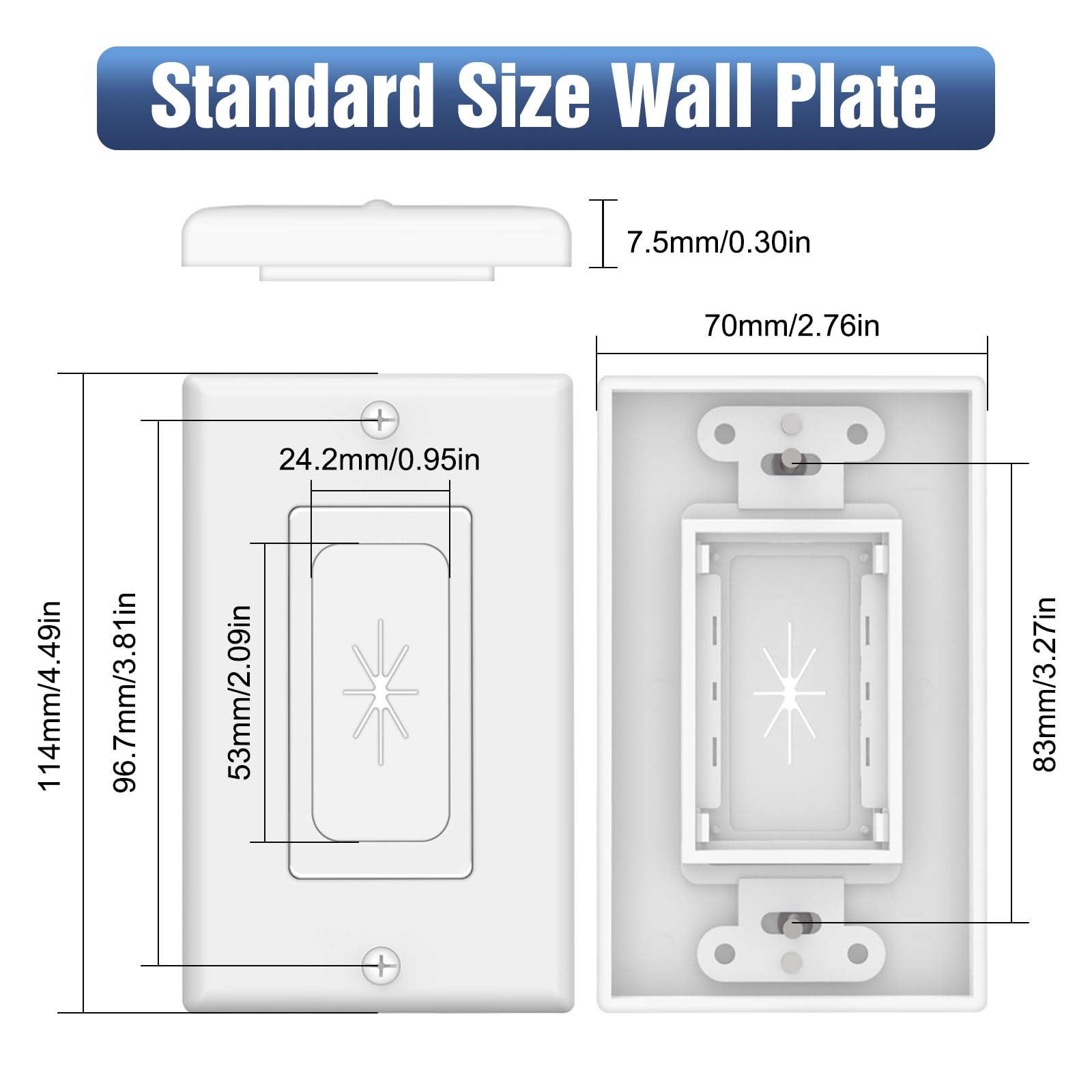 Foto 3 | Placa De Pared Con Cable Vcelink De Una Sola Banda Para Decoración, Color Blanco, Paquete De 4 - Venta Internacional.