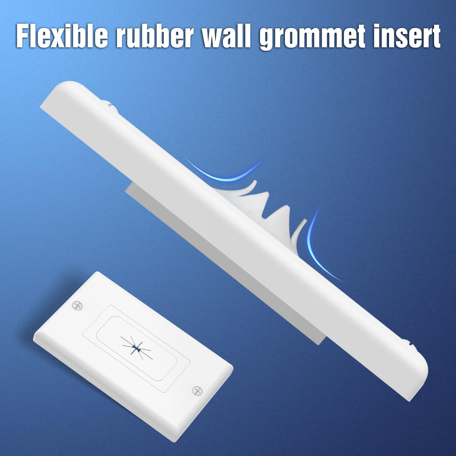 Foto 5 pulgar | Placa De Pared Con Cable Vcelink De Una Sola Banda Para Decoración, Color Blanco, Paquete De 4 - Venta Internacional.