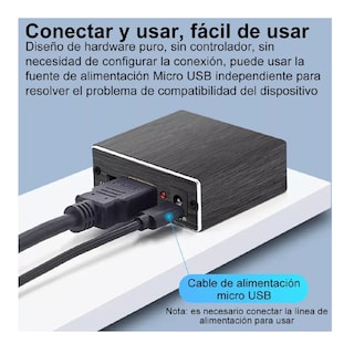 Foto 4 | Hdmi Extractor De Audio Divisor Óptico Belug Coaxial 3.5mm, Negro