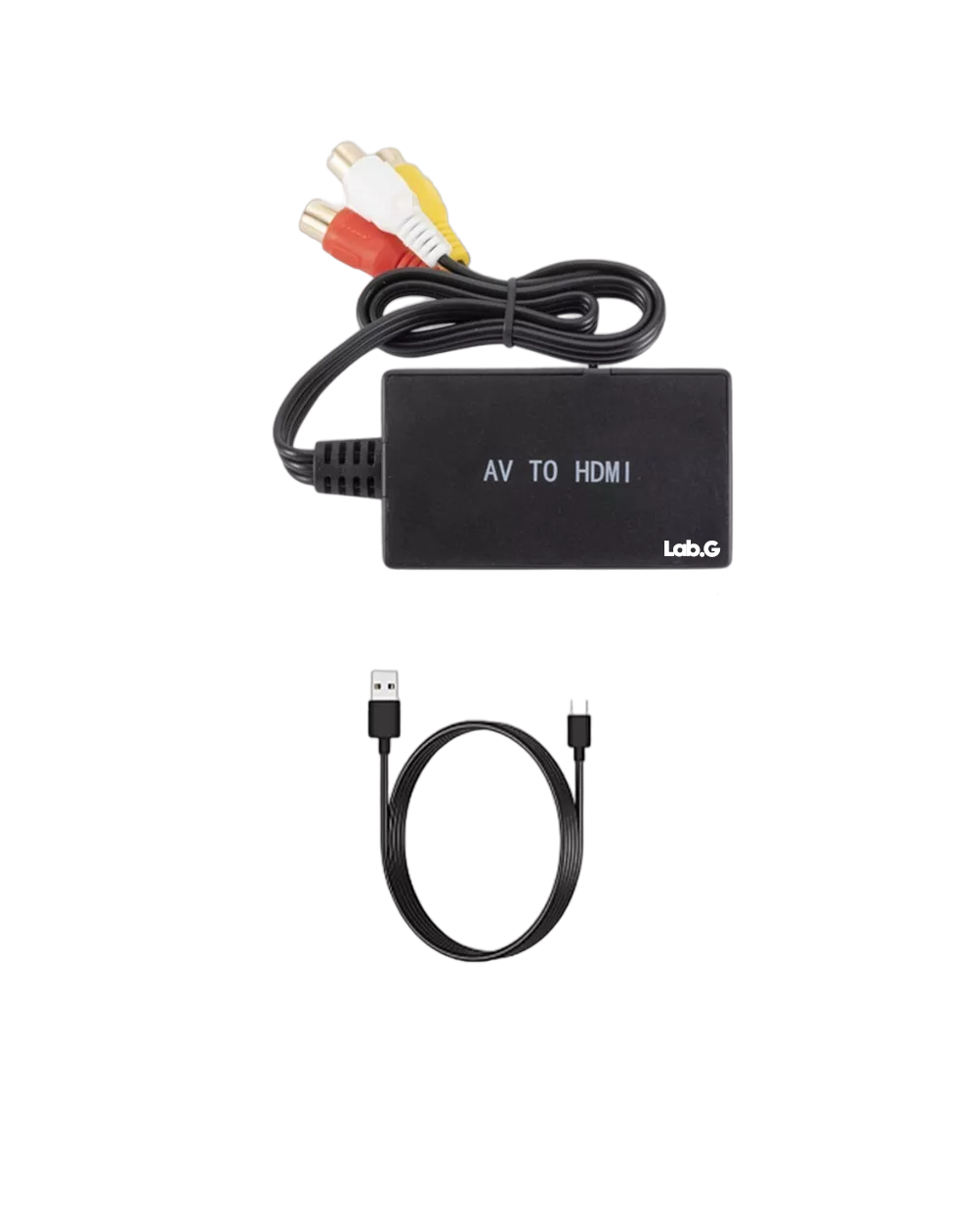 Convertidor Av A Hdmi Lab.g, Adaptador Compuesto Negro