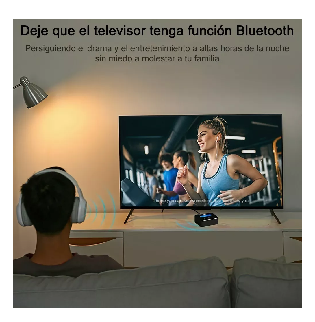 Foto 5 pulgar | Adaptador Inalámbrico Lcd Bluetooth 5.0 Receptor/transmisor