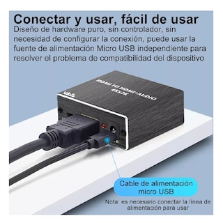 Foto 4 | Hdmi Extractor De Audio Lab.g Divisor Óptico Spdif Coaxial 3.5mm