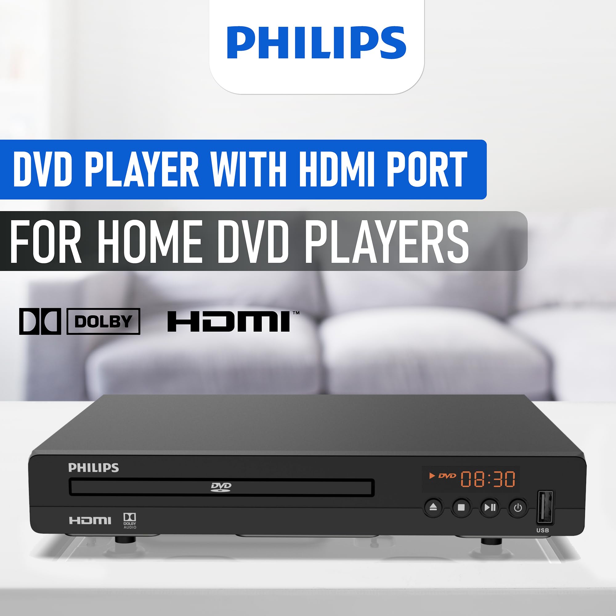 Foto 3 pulgar | Reproductor De Dvd Philips 1080p Con Puerto Hdmi Para Todas Las Regiones Con Control Remoto - Venta Internacional.