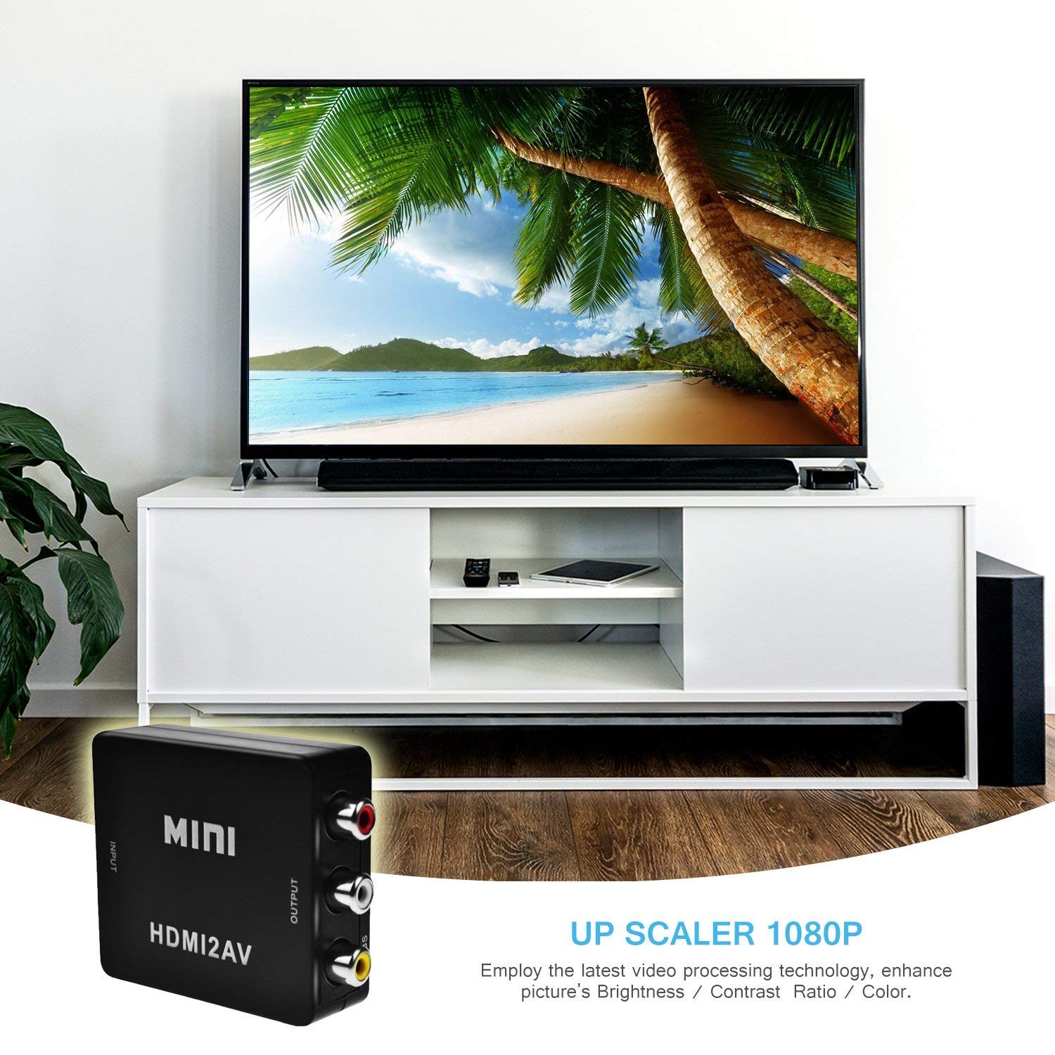 Foto 2 | Adaptador Y Conversor Hdmi A Rca De Vídeo Compuesto Y Audio 1080p - Venta Internacional.