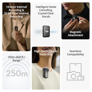 Foto 2 | Micrófono Inalámbrico Dji Mic 2 (1 Tx + 1 Rx) Para Iphone, Android - Venta Internacional.