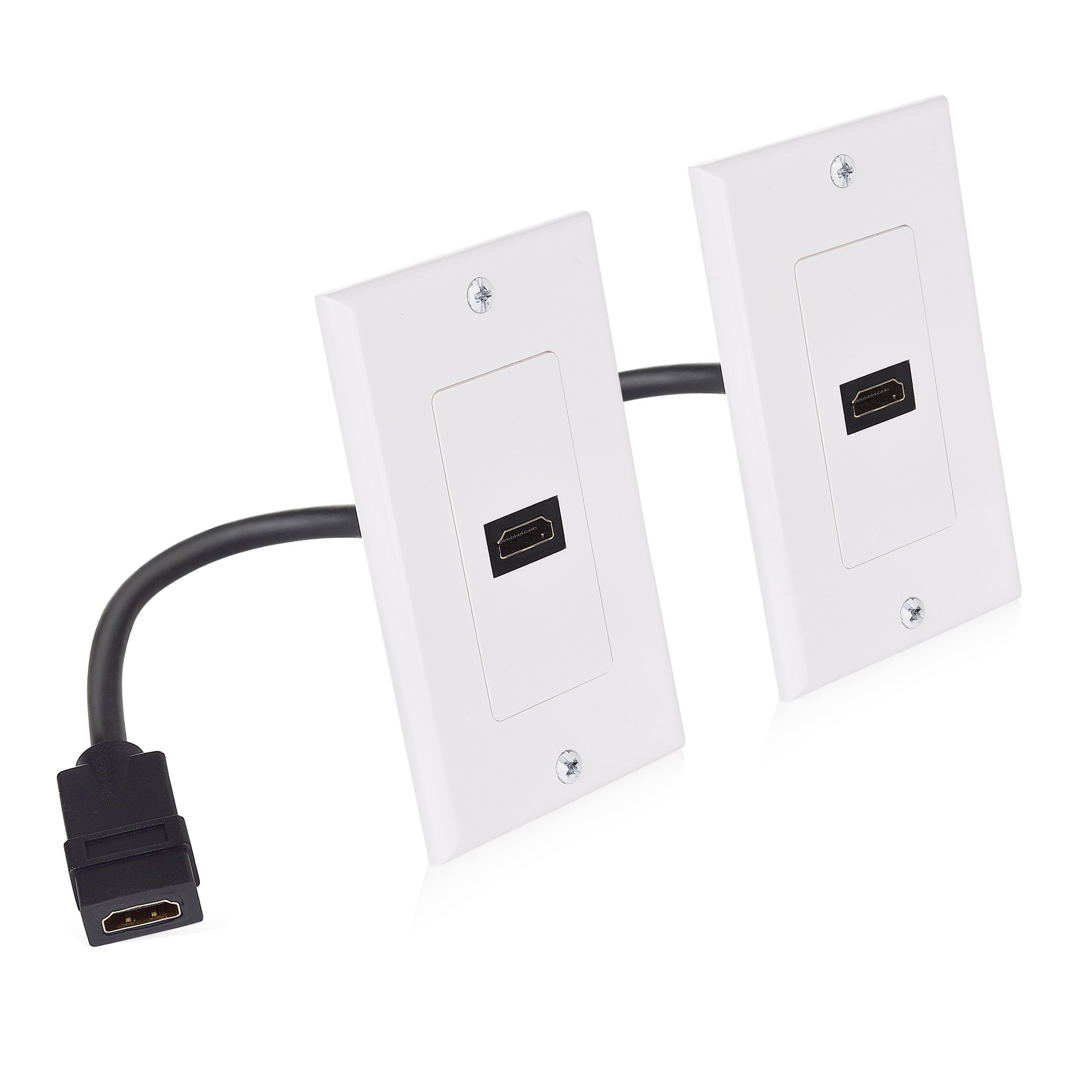 Wall Plate Cable Matters, Paquete De 2 Unidades Hdmi De 1 Puerto En Blanco 4k Uhd - Venta Internacional.