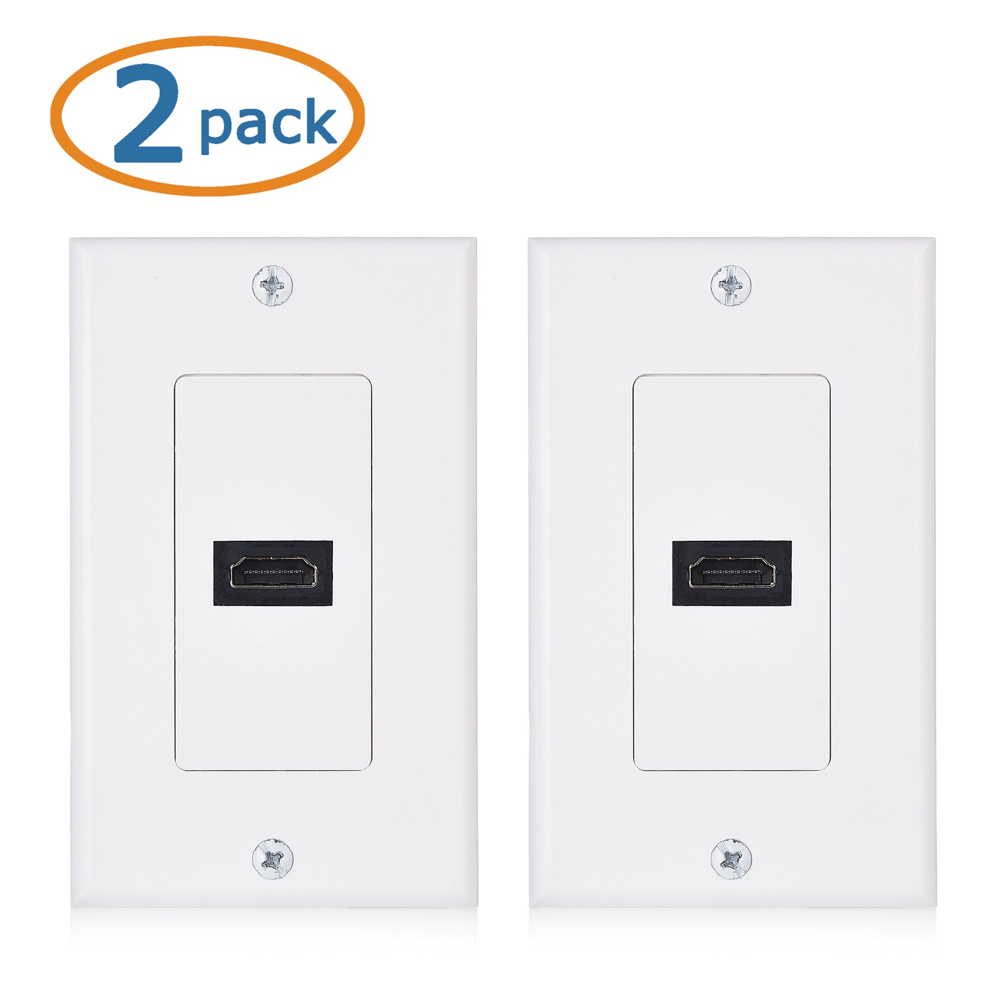 Foto 3 pulgar | Wall Plate Cable Matters, Paquete De 2 Unidades Hdmi De 1 Puerto En Blanco 4k Uhd - Venta Internacional.