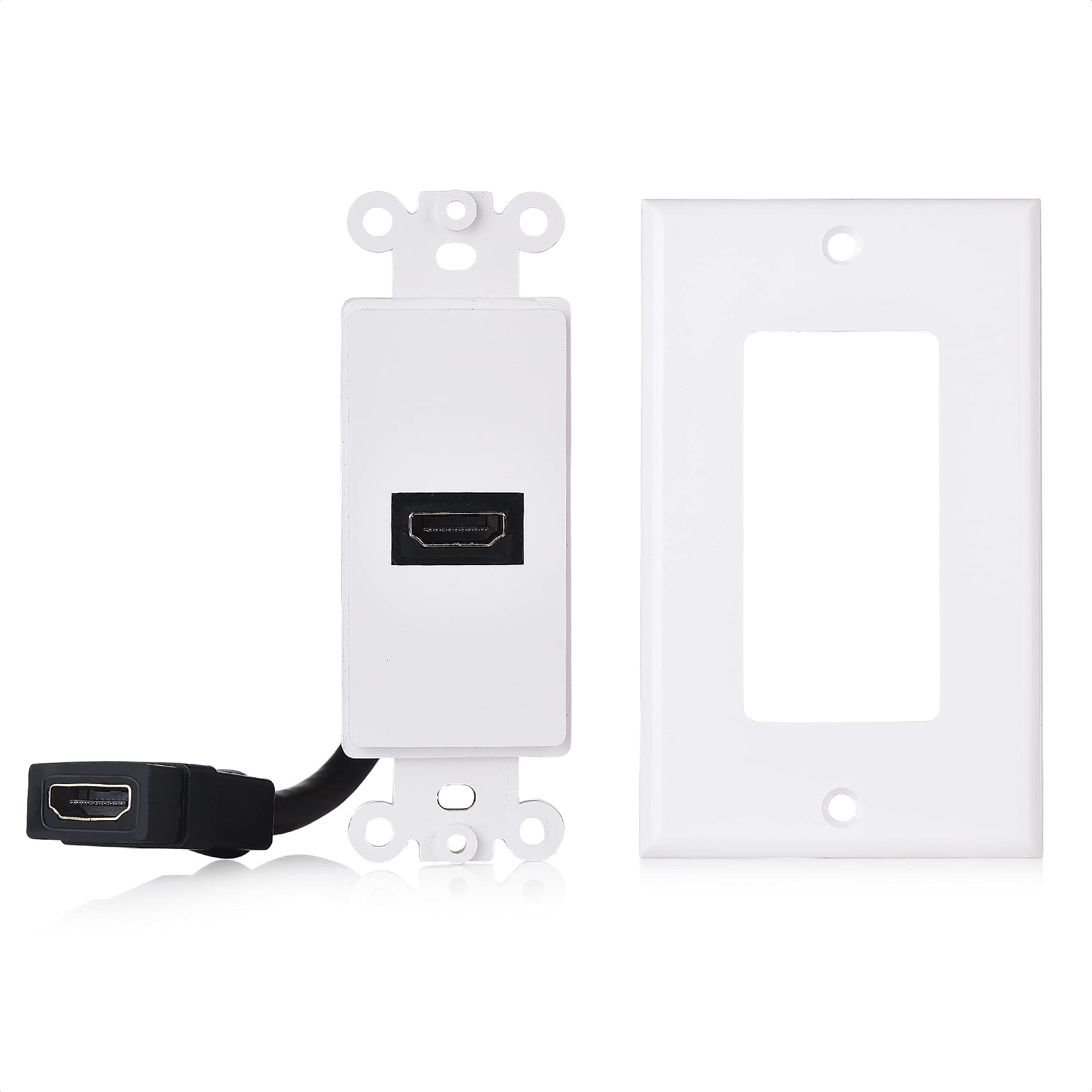 Foto 6 pulgar | Wall Plate Cable Matters, Paquete De 2 Unidades Hdmi De 1 Puerto En Blanco 4k Uhd - Venta Internacional.