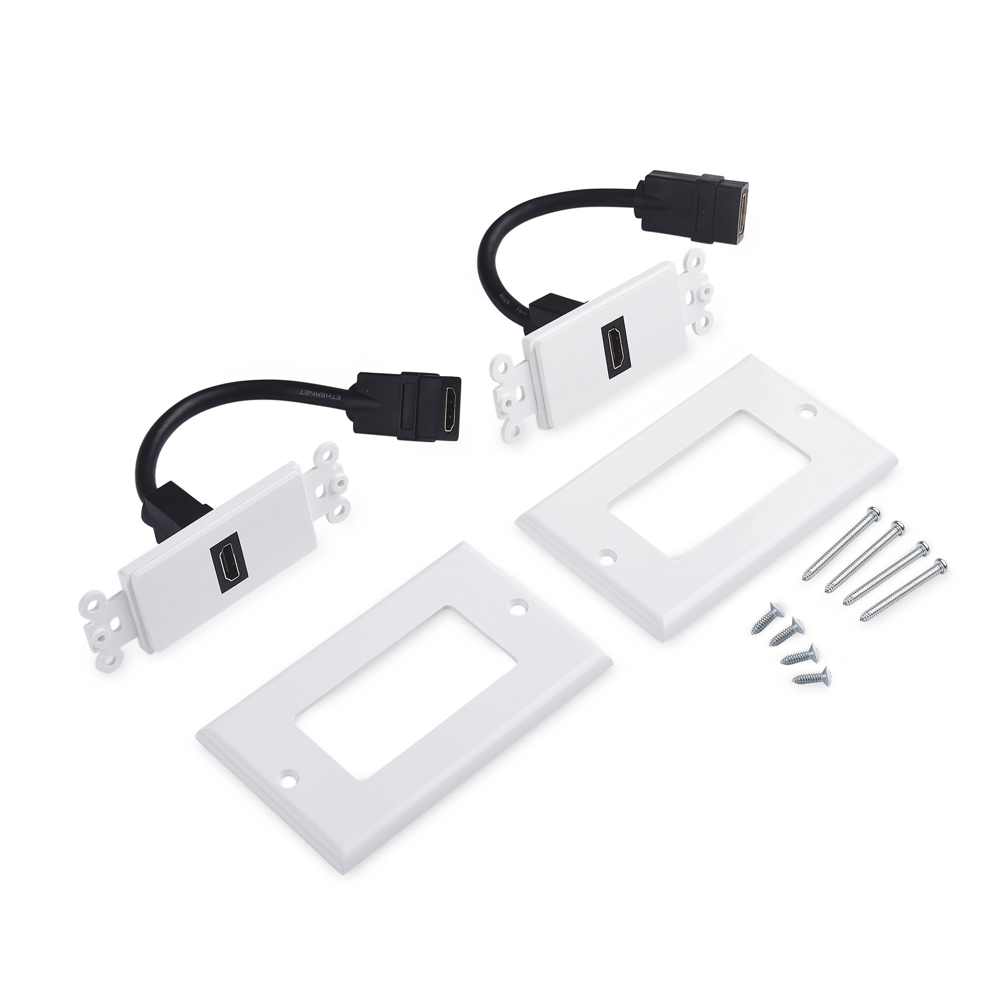 Foto 7 | Wall Plate Cable Matters, Paquete De 2 Unidades Hdmi De 1 Puerto En Blanco 4k Uhd - Venta Internacional.