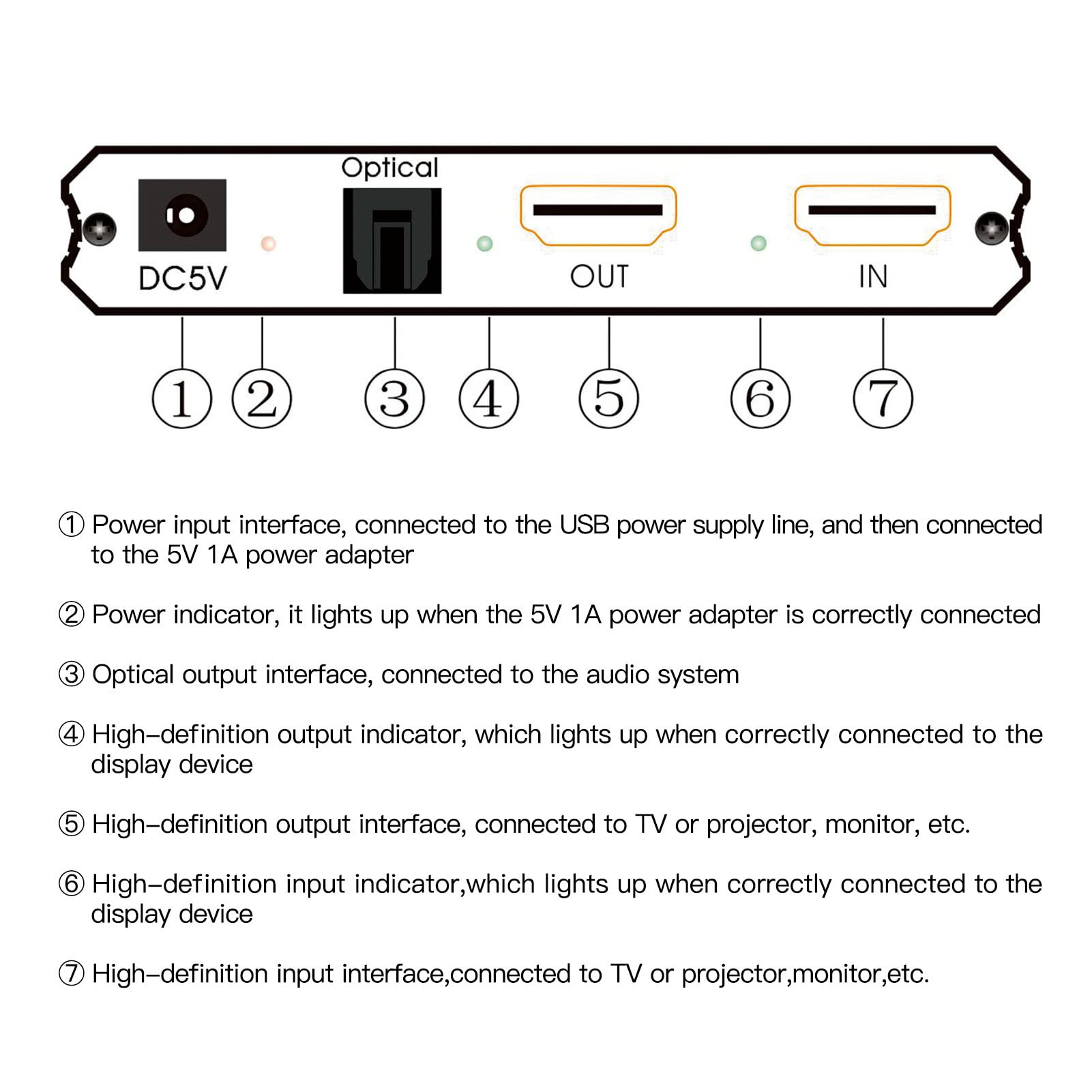 Foto 7 pulgar | Convertidor Extractor De Audio Hdmi 2.0 Yoidesu Ay114 4k 60hz - Venta Internacional.