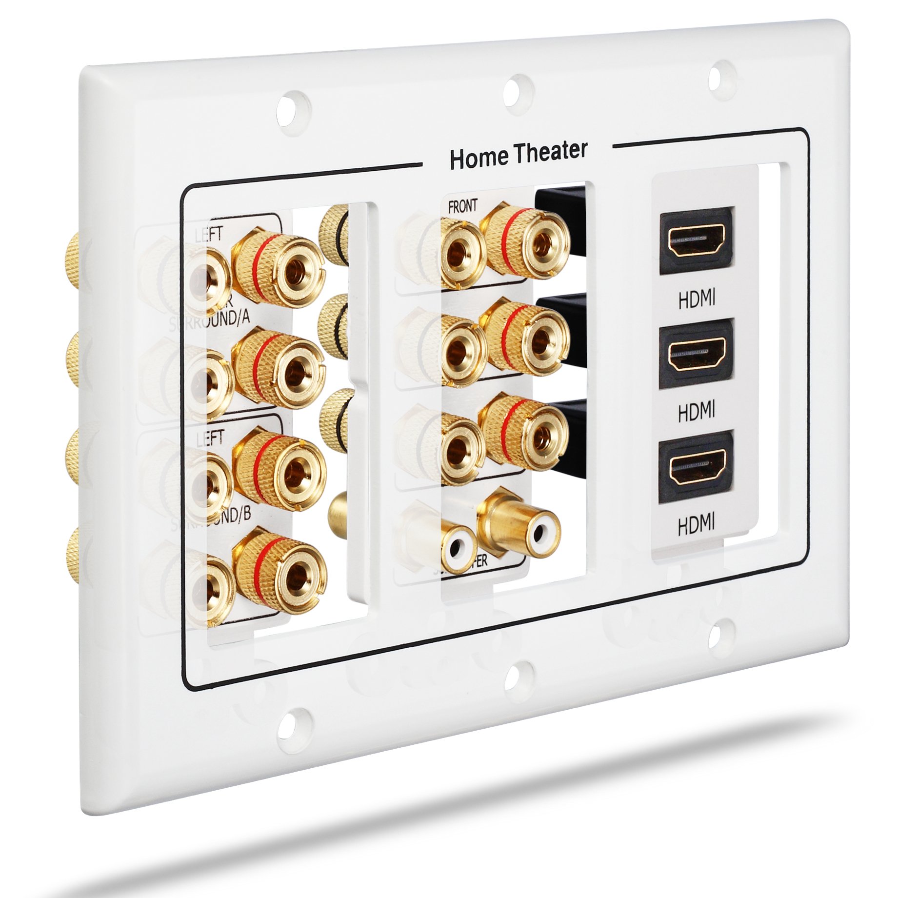 Foto 4 pulgar | Placa De Pared Fosmon 3-gang 7.2 Surround Sound Con Hdmi 2.0 4k - Venta Internacional.